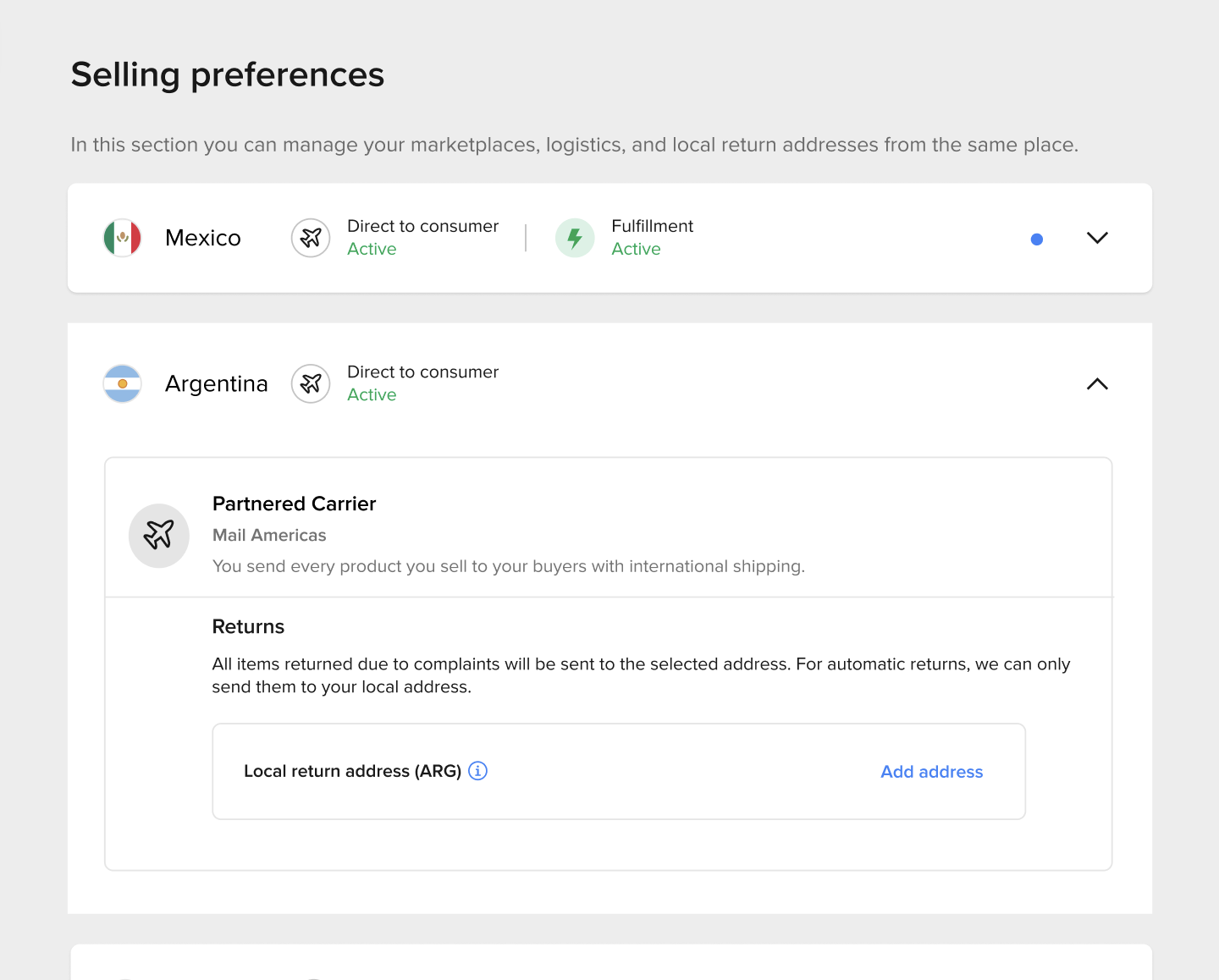 Selling preferences 2